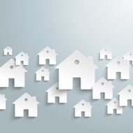 White Paper Houses Background