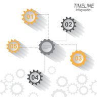 Modern time line design template N13