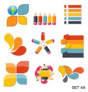 Collection of Infographic Templates for Business Vector Illustra N53