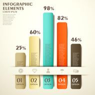 abstract bar chart infographics N2