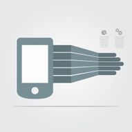 Smartphone infographic element N2