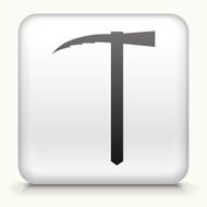 Square Button with Hammer Axe interface icon