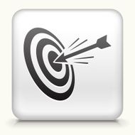 A white and black target with an arrow hitting it