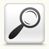 Square Button with Magnifying Glass