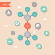 vector colorful metaball round diagram infographics