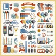 road traffic infographic icons
