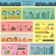 Set of modern city elements N11