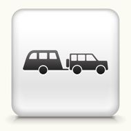 Square Button with Moving Car interface icon