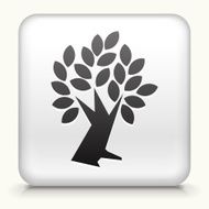 Square Button with Tree interface icon