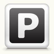 Square Button with Parking Sign