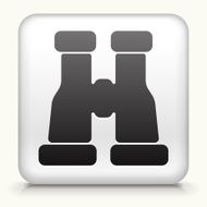 Square Button with Binoculars