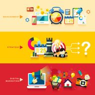 Colorful business strategy illustration