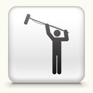 Square Button with Microphone Operator