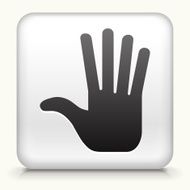 Square Button with Hand