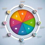 Infographics vector design template N143