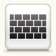 Square Button with Brick Wall