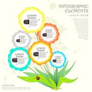 abstract flower option infographics