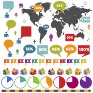 world map infographic design elements N2