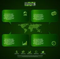 Abstract 3D infographic