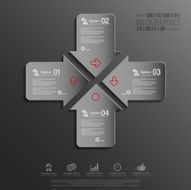 Abstract 3D paper Infographic N30
