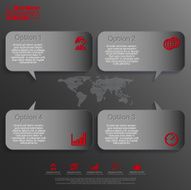 Abstract 3D paper Infographic N31