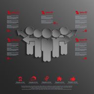 Business management strategy and human resource infographics N5