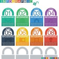 Abstract infographics flat design N16
