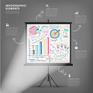 projection screen vector illustration infographics