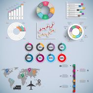 Set of Infographics vector design template N5