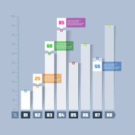 Bar chart graph infographics element