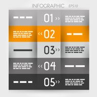 orange infographic five options N2