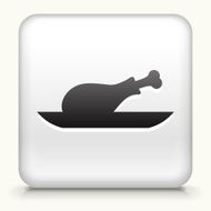 White Square Button with N6