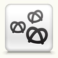Square Button with Three Pretzels