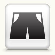 Square white digital button displaying a grey pair of shorts