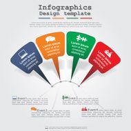 Modern arrow infographics element layout Vector