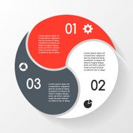 Business circle infographic diagram presentation 3 options