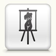 Square Button with woman Body on Canvas