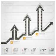 Road And Street Traffic Sign Arrow Step Business Infographic