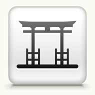 Square Button with Japanese Arch