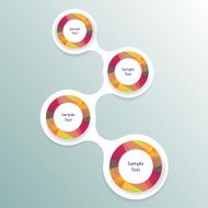 colorful round diagram infographics
