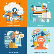 Concept Flat Vector Icons Set 4
