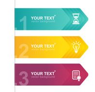 Vector infographics options banner 1 2 3