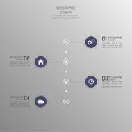 Modern template with volume elements of infographics