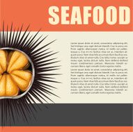 Seafood poster with sea urchin