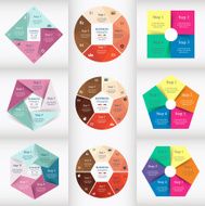 Collection of infographic templates for business N2