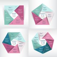 Collection of infographic templates for business N3