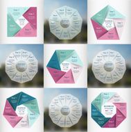 Collection of infographic templates for business N4