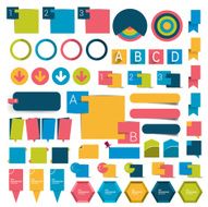 Big set infographics flat design buttons elements schems charts buttons