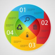 Design elements business presentation on circle arrow with icons recycle