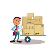 The manager monitors the shipment